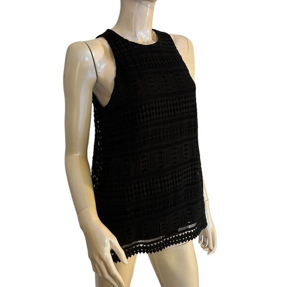 Vince Aztec Crochet Knit Halter Tank - Picture 1 of 7